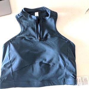BNWT Lululemon zip up sports bra 8 Iron Blue